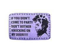 YAOGUI For Prince Doormat If You Didn'for T Come To Party Don'for T Bother Knocking On My Door Letters Printed Retro Purple Front Door Mat Home Party Decor Dirt Mat