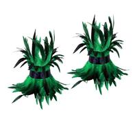 YAOGUI Fuzzy Feathered Ankle Bracelets Punk Gothic Foot Chain Accessories for Cosplay Costume Event and Stage Performances Feather Foot Jewelry for Themed Costume Parties