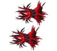 YAOGUI Fuzzy Feathered Ankle Bracelets Punk Gothic Foot Chain Accessories for Cosplay Costume Event and Stage Performances Feather Foot Jewelry for Themed Costume Parties
