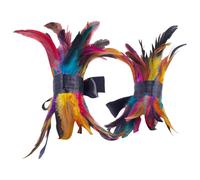 YAOGUI Fuzzy Feathered Ankle Bracelets Punk Gothic Foot Chain Accessories for Cosplay Costume Event and Stage Performances Feather Foot Jewelry for Themed Costume Parties