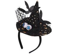 YAOGUI Halloween Headband Wearable Witch Headpiece Cosplay Costume Hairband For Adult Kids Festival Party Head Wear Costume Accessories Headband For Girls