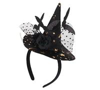 YAOGUI Halloween Headband Wearable Witch Headpiece Cosplay Costume Hairband For Adult Kids Festival Party Head Wear Costume Accessories Headband For Girls