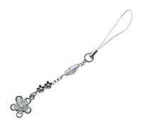 YAOGUI Handmade Beaded Phone Chain Four Leaf Clovers Cellphone Charm Colorful Keyring Pendant Cellphone Charm Accessory Phone Straps