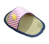 YAOGUI Hot Weather Pet Cooling Bed For Dog Cats AntiSlip Fabric Slipper Shape Sleep Bed For Pet Heat Reduce Resting Cushions Breathable Rattan Mat Pad
