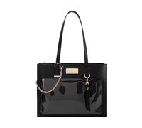 YAOGUI Japanese School Girl Sweet Bowknot Itabag Large Capacity Transparent PU Shoulder Bag Anime Pin Display Crossbody Handbag Japanese Student PU Leather Shoulder Bag