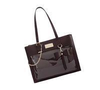 YAOGUI Japanese School Girl Sweet Bowknot Itabag Large Capacity Transparent PU Shoulder Bag Anime Pin Display Crossbody Handbag Japanese Student PU Leather Shoulder Bag
