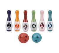 YAOGUI Kids Bowling Toy Set Toddler Indoor Outdoor Activity Play Game 6 Pins Two Balls Set Educational Toy For Birthday Party Indoor Outdoor Bowling Kits