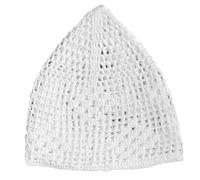 YAOGUI Knitted Turban Hat for Men Breathable Kufi Prayer Hat Ramazan Hijabs Skull Arabian Skull Winter Accessory White