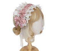 YAOGUI Lace Headbands For Women Ribbon Headband Novelty Headwear With Bowknot Adorn Maid Anime Cosplay Party Props Lace Hair Hoop Ribbon Headband Amine Cosplay Headdress