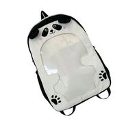 YAOGUI Large Capacity Anime Backpack With Clear Front Pocket Spacious School Bag Casual Daypack For College Or Office Use Japanese Fashion School Backpack