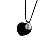 YAOGUI Love Heart Twine Rope Pendant Necklace Vintage Twine Chain Jewelry Sweater Chain For Women Daily Wear Natural Fiber Women's Necklace