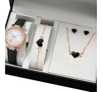 YAOGUI Matching Watch Jewelry Set Necklace Rings Earrings Modern Alloy Accessories Butterfly Theme Alloy Fashion Set Watch And Jewelry Collection
