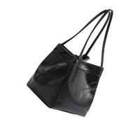 YAOGUI Modern Metallic Effect Bucket Handbag Fashion Evening Strap Wear Resistant PU Fabric Top Handle Purse For Women Contemporary Women's Bucket Bag