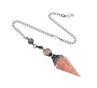 YAOGUI Natural Pendulums Hexagonal Crystal Healings Stone For Divination And Reikis Energy Work Crystal Gifts Crystal Healings Stone