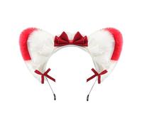 YAOGUI Plush Ear Headband For Maid Cosplay Costume Parties Soft Bowknot Hair Accessory With 6 Color Furry Cats Ear Hairband For Women