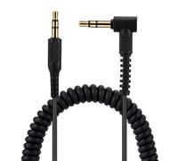 YAOGUI Premium 3.5mm Stereo Cable For Monitor Major2/3/4 L-Shaped Metal Plugs Spirals Design PVC Jackets Replacement Cord