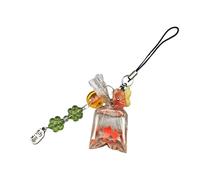 YAOGUI Quaint Fish Phone Pendant Fashionable Fish Phone Chain Keychain Accessory With Beads For Camera Strap Friend