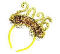 YAOGUI Reusable Fabric 2026 Celebration Hairband Glittered Numeric Decoration Comfortable For Women Men Children Photo Props Christmas Headbands With Numbers