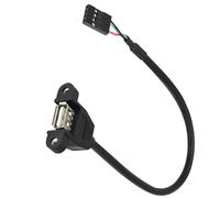 YAOGUI Short Cable USB2.0 Female To 4Pin Female Panel Mount Socket For Desktop And Wall Integration