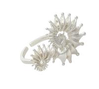 YAOGUI Simple Adjustable Opening Rings Sea Theme Geometric Conch Alloy Texture Suitable For Wedding And Parties Wear Unique Seashells Fashion