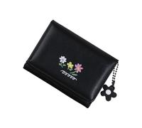 YAOGUI Simple Short Purse Card Holder Trifold Wallet PU Leather Coin Purse Floral Print Wallet Lovely Change for Daily Trifold Floral Print Coin Bag Pu Leather Change Credit Card Holder
