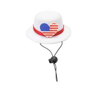 YAOGUI Small Top Hat With Hair Clip US Independence Days Theme Costume Headwear National Day Celebration Head Accessories Supply Festival Celebration Headwear