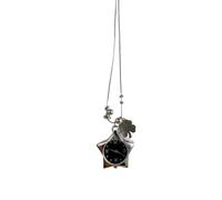 YAOGUI Stainless Steel Four Leaf Symbol Necklace Representing Hope Faith Love Luck Elegant Pendant Neckchain Jewelry Gift Four Leaf Grass Necklace