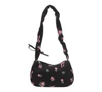 YAOGUI Students School Bag Large Capacity Shoulder Bag Pleated Armpit Shopping Drawstring Commuting Floral Handbag Large Capacity Armpit For Women Pleated Shoulder Floral Shopping