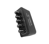 YAOGUI Studio Sound Splitter 5 Independents Volumes Control Metal Construction Two Channel Signals Distribution Two Channel Sound Splitter