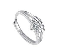 YAOGUI Sturdy Brass Thumb Rings With Heart And Spinner Bead Designs For Anxious Relief And Stress Management Cubic Zirconia Spinner Rings