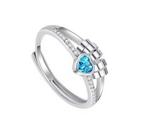 YAOGUI Sturdy Brass Thumb Rings With Heart And Spinner Bead Designs For Anxious Relief And Stress Management Cubic Zirconia Spinner Rings