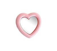 YAOGUI Stylish Heart Pattern Phone Holder With Glass Multifunctional Heart Shaped Stand For On The Go Makeup & Media Viewing Small Phone Grip