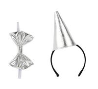 YAOGUI Tin Man Hat Headwear Bowtie Roleplay Accessories For Costume Parties Stage Performances Adult Kids Halloween Party Props Tin Man Bowknot And Hat Set