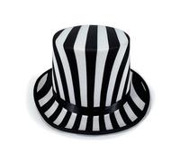 YAOGUI Vintage Black White Checkered Magicians Top Hat Classical Stage Performances Costume Accessory Soft Fabric Magicians Hat