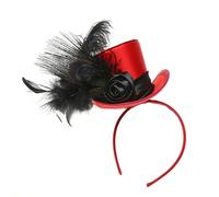YAOGUI Vintage Fascinator Top Hat Exquisite Rose For Tea Party Wedding Costume Pillbox Hat Lady Headwear For Halloween Halloween Party Hats For Adults