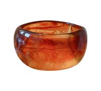 YAOGUI Wide Acrylic Bangles Geometric Round Bangles Wide Geometric Wristband Acrylic Texture Wrist Jewelry For Fashion Lover Fashion Wrist Jewelry