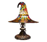 YAOGUI Witch Hat Table Lamp Resin Night Light Decorative Bedsides Lamp Nightstands Light For Kids Room Living Room Decoration Witch Hat