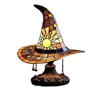 YAOGUI Witch Hat Table Lamp Resin Night Light Decorative Bedsides Lamp Nightstands Light For Kids Room Living Room Decoration Witch Hat