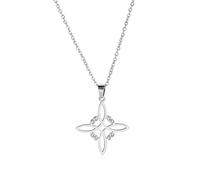 YAOGUI Witches-Knot Necklace For Women Men Stainless Steel Clavicle Chain Celtic-Witchs-Knot Pendant Choker Chain Celtic-knot Necklace For Women