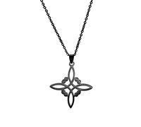 YAOGUI Witches-Knot Necklace For Women Men Stainless Steel Clavicle Chain Celtic-Witchs-Knot Pendant Choker Chain Celtic-knot Necklace For Women