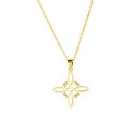 YAOGUI Witches-Knot Necklace For Women Men Stainless Steel Clavicle Chain Celtic-Witchs-Knot Pendant Choker Chain Celtic-knot Necklace For Women