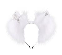 YAOGUI Wolf Kitten Cosplay Headwear Party Kitten Headbands With Earring Animation Hair Hoop For Live Show Role Play Maid Costume Cosplay