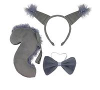 YAOGUI Woman Cartoon Squirrel Ear Shape Headband With Tail Set Hair Hoop Animes Character Performances Live Broadcast Headpiece Animal Ear Headbands Animal Headband Adult For Women Colorful