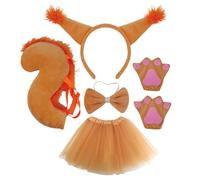 YAOGUI Woman Cartoon Squirrel Ear Shape Headband With Tail Set Hair Hoop Animes Character Performances Live Broadcast Headpiece Animal Ear Headbands Animal Headband Adult For Women Colorful