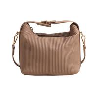 YAOGUI Womens Top Handle Shoulder Crossbody Bag Zippered Pleated Ribbed PU Leather Solid Color Handbag Elegant Square Bag Purse PU Leather Crossbody Bag