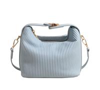 YAOGUI Womens Top Handle Shoulder Crossbody Bag Zippered Pleated Ribbed PU Leather Solid Color Handbag Elegant Square Bag Purse PU Leather Crossbody Bag