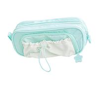 YAOGUI Zippered Pencil Case High Capacity Pen Holder Bag Multiple Compartments Portable Pen Organizers Travel Cosmetic Bag Portable Pencil Holder