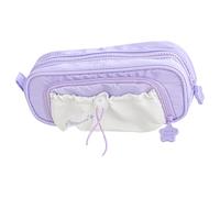 YAOGUI Zippered Pencil Case High Capacity Pen Holder Bag Multiple Compartments Portable Pen Organizers Travel Cosmetic Bag Portable Pencil Holder