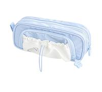 YAOGUI Zippered Pencil Case High Capacity Pen Holder Bag Multiple Compartments Portable Pen Organizers Travel Cosmetic Bag Portable Pencil Holder