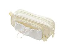 YAOGUI Zippered Pencil Case High Capacity Pen Holder Bag Multiple Compartments Portable Pen Organizers Travel Cosmetic Bag Portable Pencil Holder